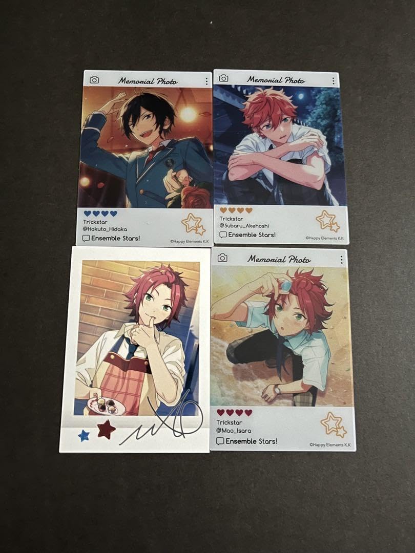 明星スバル 衣更真緒 氷鷹北斗 まとめ売り ぱしゃっつ カード類 Amazon.co.jp: あんスタ 明星スバル 氷鷹北斗 衣更真緒 カード 4枚